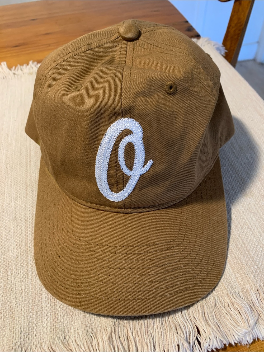 Obey Tan Baseball Cap with White Logo